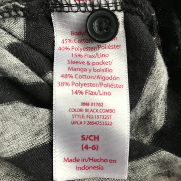 Black and Gray Striped Women’s Top - Picture 4 of 8